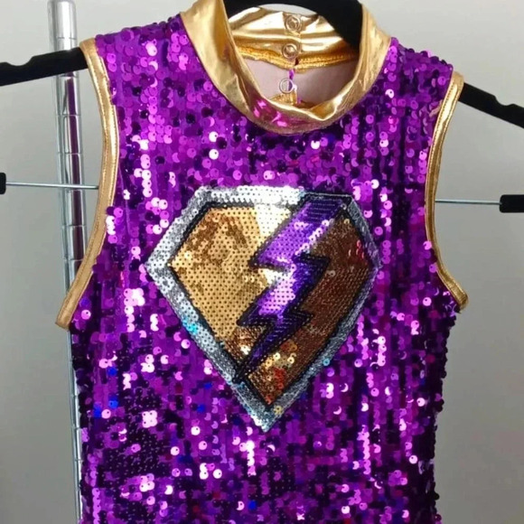 Weissman Girls Sequin Super Hero Dress  Dance Costume - Picture 2 of 6